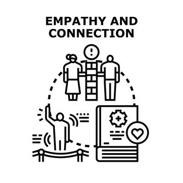 Empathy and connection developing understanding and support Stockillustratie