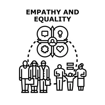 Empathy and equality connecting diverse people concept Stock Illustration