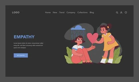 Empathy concept. Flat vector illustration Illustrazione stock