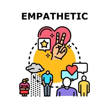 Empathy concept helping people overcoming difficult situations Stock Illustration