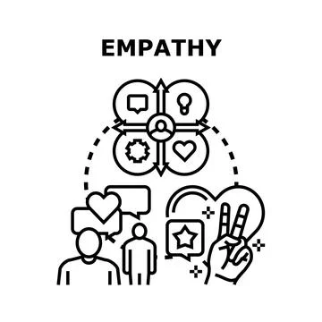 Empathy concept for understanding and sharing feelings Stock Illustration