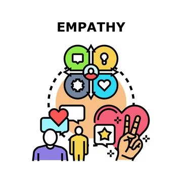 Empathy concept for understanding and sharing feelings Stock Illustration