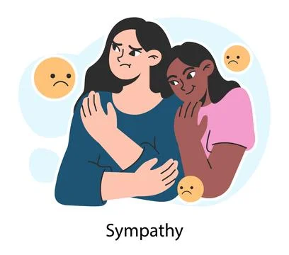 Empathy. Deep understanding of emotions, sympathy and compassion Stock-Illustration