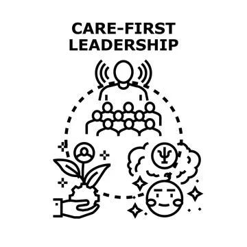 Empathy driven leadership nurturing employee well being and growth Stock Illustration