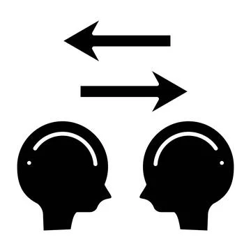 Empathy Glyph Icon Stock Illustration