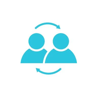 Empathy icon. Isolated on white background. From blue icon set. Stock Illustration