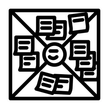 Empathy map ux ui design line icon vector illustration 스톡 일러스트