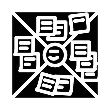 Empathy map ux ui design glyph icon vector illustration Stock Illustration