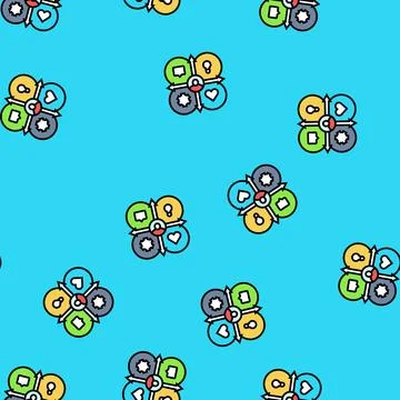 Empathy map ux ui design vector seamless pattern イラスト素材