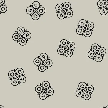 Empathy map ux ui design line seamless pattern 스톡 일러스트
