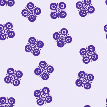 Empathy map ux ui design glyph seamless pattern Stock Illustration