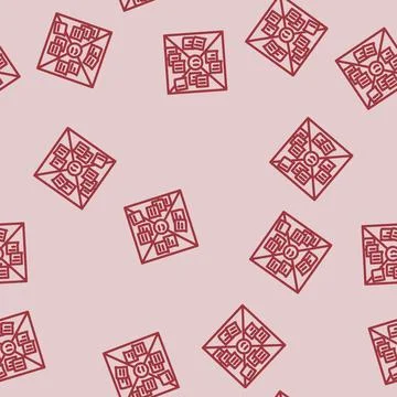 Empathy map ux ui design line vector seamless pattern Stock Illustration