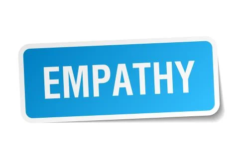 Empathy square sticker on white Stock Illustration
