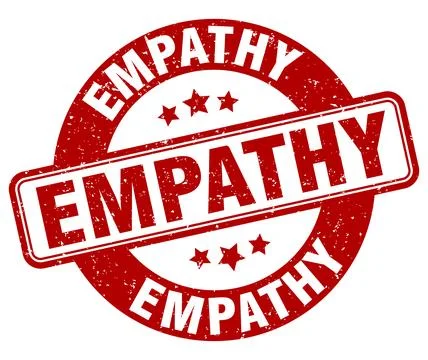 Empathy stamp. empathy label. round grunge sign Stock Illustration