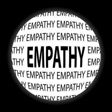Empathy text, black background Stock Illustration