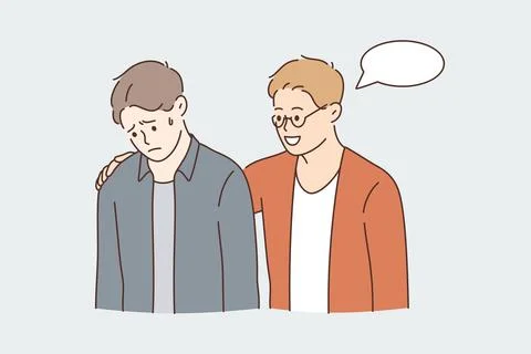 Empathy, understanding and helping concept Illustrazione stock