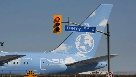 Empennage Of Private Jet Plane Of Famous... Stock Video Pond5