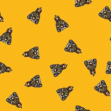 Emperor byzantine vector seamless pattern Stock Illustration