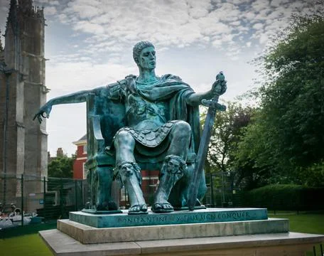 Emperor Constantine bronze Stock Photos