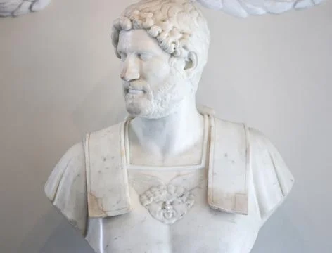 Emperor Hadrian bust Stock Photos