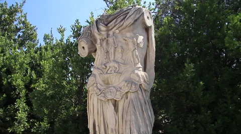 Emperor Hadrian Statue Stock Footage 39253814