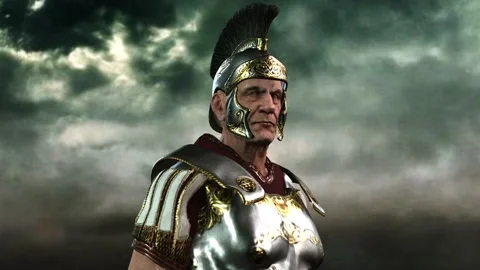 Emperor Julius Caesar elderly in animation Stock Footage 147679193