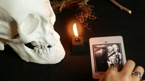 Emperor tarot card Stock Footage 234990554