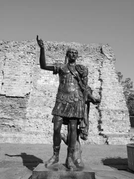 Emperor trajan statue Stock Photos
