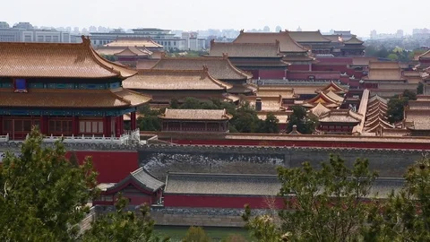 Emperors Palace in Forbidden City Stock Footage 88833565