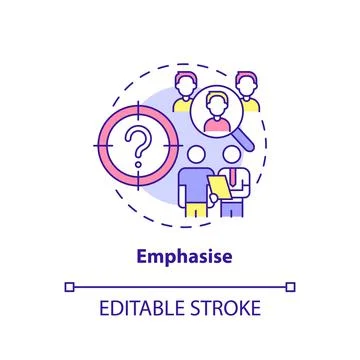 Emphasise concept icon Stockillustratie