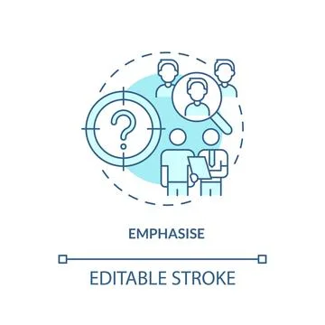 Emphasise turquoise concept icon Stockillustratie