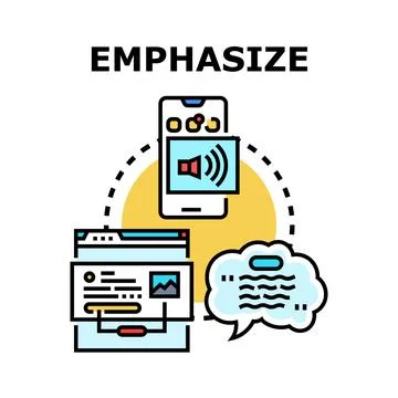 Emphasizing communication through digital content marketing Stock Illustration