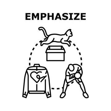 Emphasizing important things, concepts, and values Stock Illustration