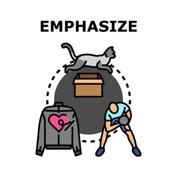 Emphasizing important things, concepts, and values Stock Illustration