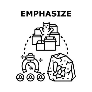 Emphasizing valuable information and key data points Stock Illustration