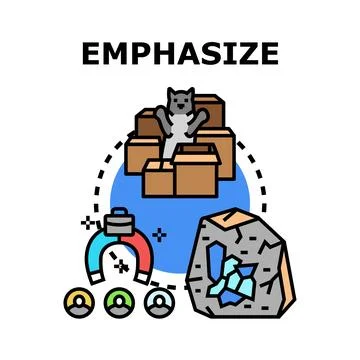 Emphasizing valuable information and key data points Stock Illustration