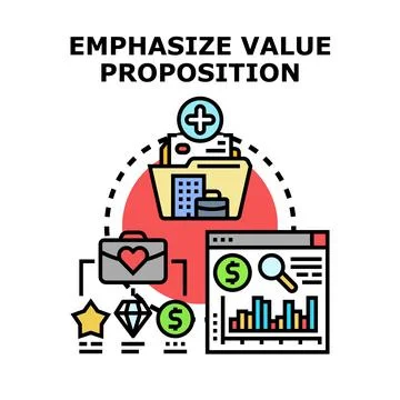 Emphasizing value proposition for business growth Stock Illustration