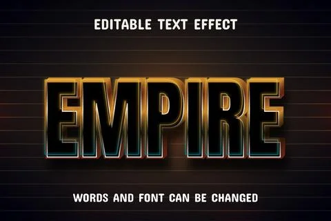 Empire 3d text effect Stock Illustration