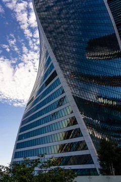 The Empire Business Complex. Evolution Tower in Moscow. Moscow Business Cente Stock Photos