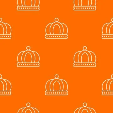Empire crown pattern orange Stock Illustration