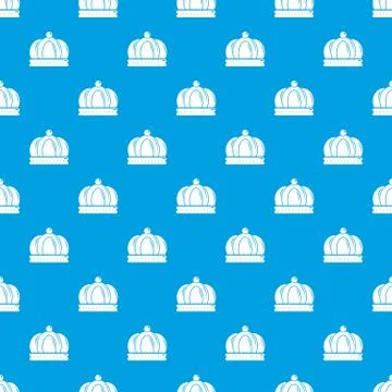 Empire crown pattern seamless blue Stock Illustration