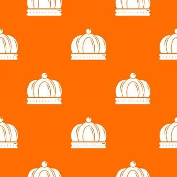 Empire crown pattern vector orange Stock Illustration