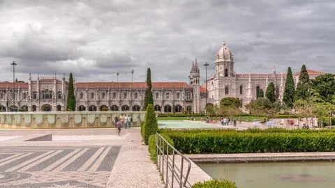Empire Square timelapse hyperlapse (Praca do Imperio in Portuguese), city squ Stock Photos