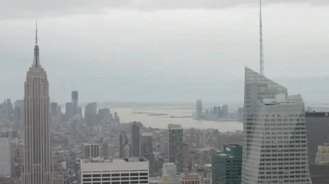 Empire State and Downtown NYC Stock-Footage 10594548