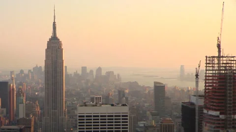 Empire State Building Dusk Stock Footage 57686300