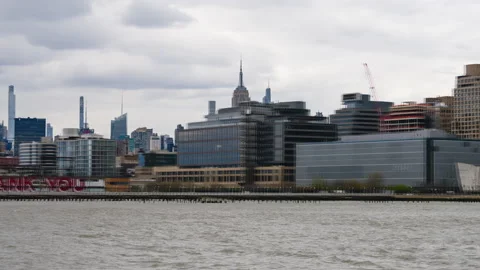 Empire State Building Ferry Hyperlapse Stock Footage 188518008