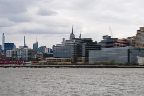 Empire State Building Ferry Hyperlapse Stock Footage 188518470