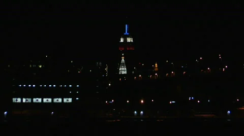 Empire State Building Light Show 2008-1 Video stock 157205