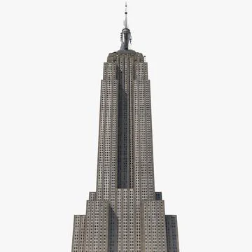 Empire State Building Low-Poly 3D Model