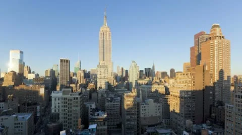Empire State Building, Manhattan, New York, T/lapse Stock Footage